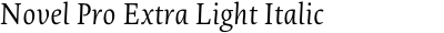 Novel Pro Extra Light Italic